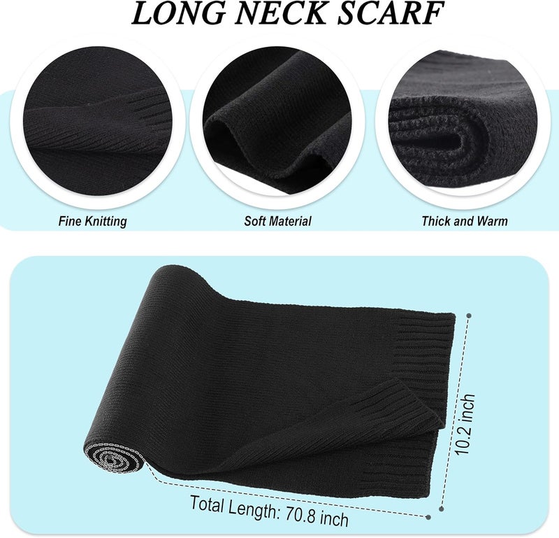 Connectyle 3 PCS Fleece Lined Cold Weather Set, Warm Winter Beanie Hat, Long Scarf and Touchscreen Gloves for Men & Women - Image 3